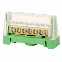Клеммная колодка НА DIN рейку зеленая ДКС