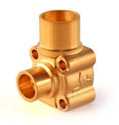 Корпус клапана ТЕ 12 под пайку, прямоточный  5/8"х 7/8"